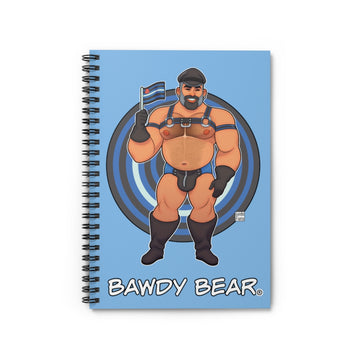 Bawdy Bear in Leather / Spiral Notebook - Ruled Line